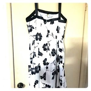 Black  & White Strapped Sundress